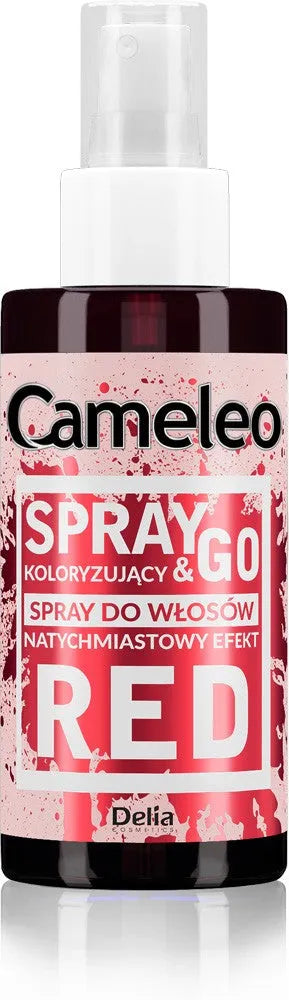 Delia Cosmetics Cameleo Purškimas ir eik plaukų dažų purškiklis - RAUDONA 150ml - Kosmetika
