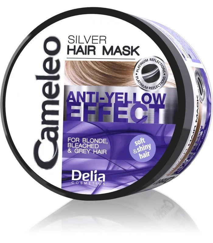 Delia Cosmetics Cameleo sidabrinė plaukų kaukė prieš geltonus atspalvius 200ml - Kosmetika