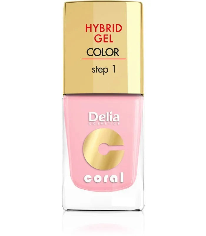 Delia Cosmetics Coral Hybrid Gel Nagų Lakas Nr. 04 Pastelinė Rožinė 11ml - Kosmetika
