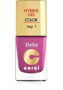 Delia Cosmetics Coral Hybrid Gel Nagų Lakas Nr. 21 Fuksija 11ml - Kosmetika