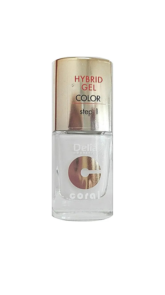 Delia Cosmetics Coral Hybrid Gel Nagų Lakas Nr. 25 Baltas 11ml - Kosmetika