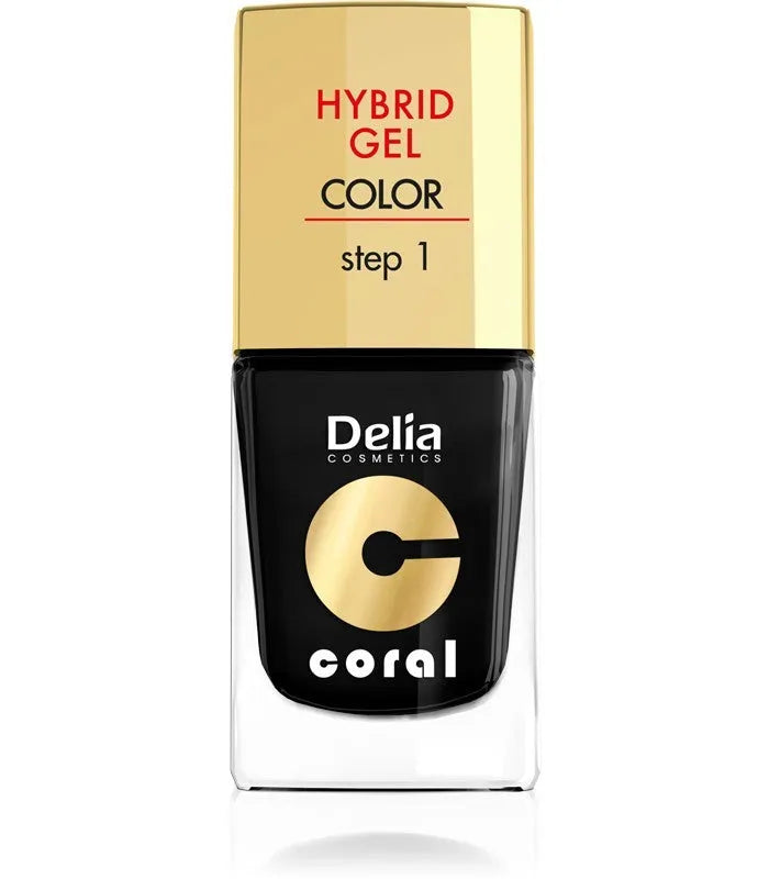 Delia Cosmetics Coral Hybrid Gel Nagų Lakas Nr. 26 Juodas 11ml - Kosmetika
