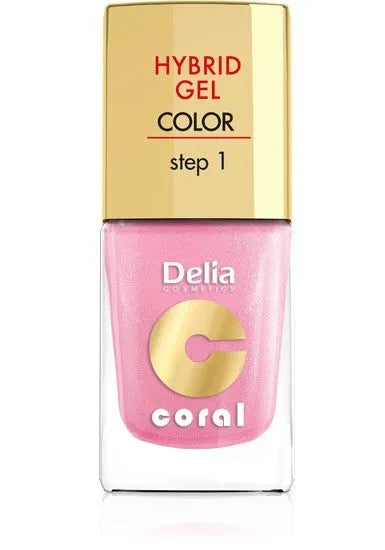 Delia Cosmetics Coral Hybrid Gel Nagų Lakas Nr. 31 Perlamutrinė Rožinė 11ml - Kosmetika