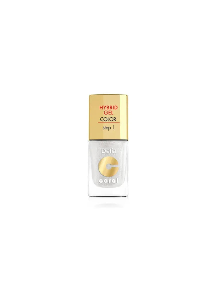 Delia Cosmetics Coral Hybrid Gel Nagų Lakas Nr. 32 Baltas Perlas 11ml - Kosmetika