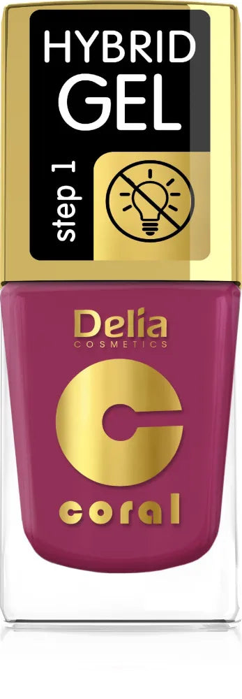 Delia Cosmetics Coral Hybrid Gel Nagų Lakas Nr. 71 11ml - Kosmetika