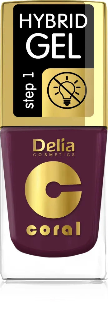 Delia Cosmetics Coral Hybrid Gel Nagų Lakas Nr. 72 11ml - Kosmetika
