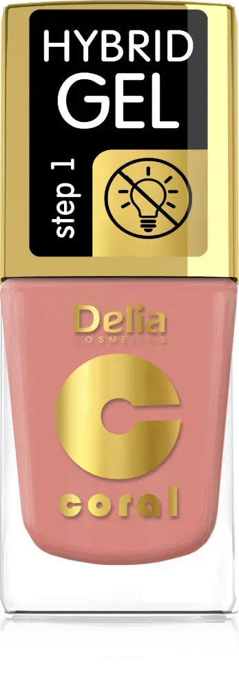 Delia Cosmetics Coral Hybrid Gel Nagų Lakas Nr. 79 11ml - Kosmetika