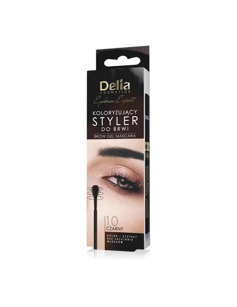 Delia Cosmetics Eyebrow Expert Coloring Styler for Eyebrows 1.0 juoda 11ml - Kosmetika
