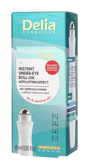 Delia Cosmetics Hyaluron Fusion 50+ Akis pakeliantis Roll-on 15ml - Kosmetika