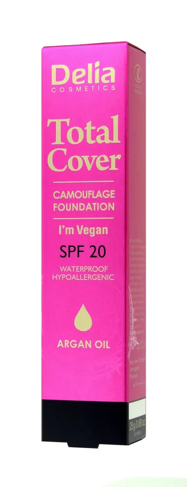DELIA COSMETICS Hypoallergenic opaque foundation Total Cover SPF20 no 58 25g - Kosmetika