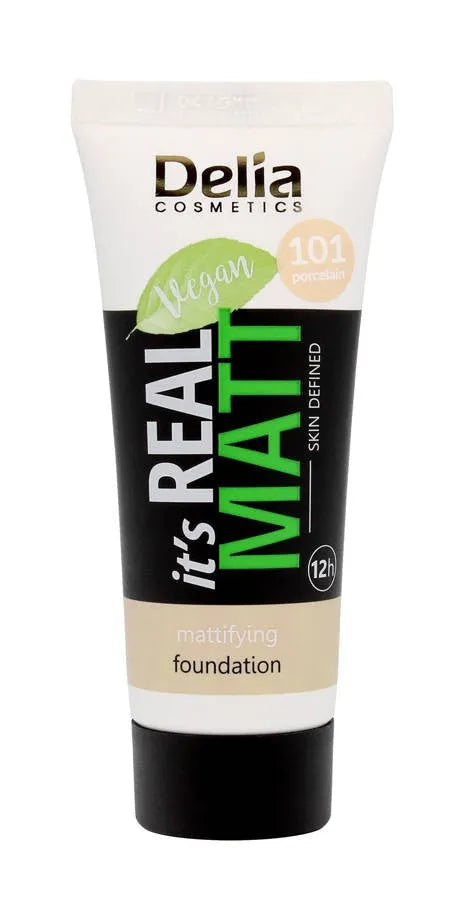 DELIA COSMETICS It’s Real Matt Maistingai drėkinantis fondas Nr. 101 Porcelianas 30 ml - Kosmetika