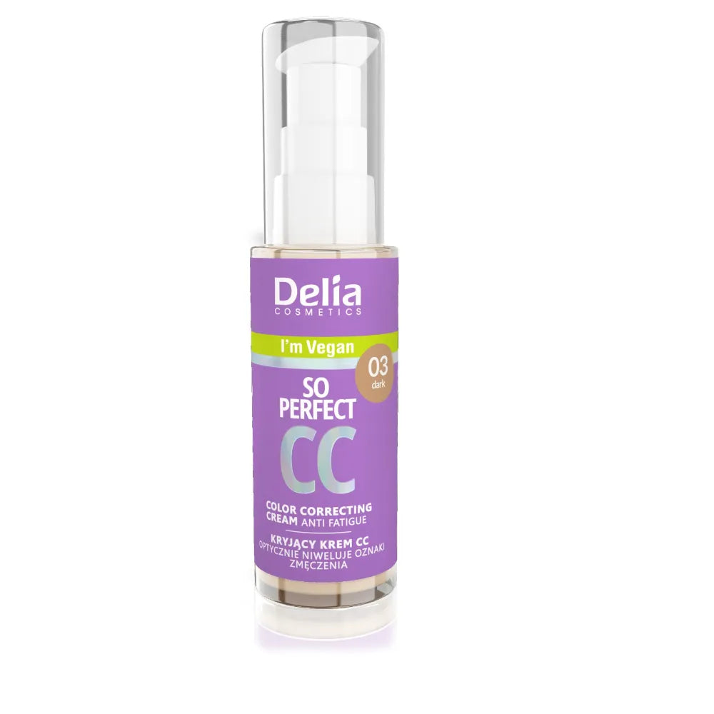 DELIA COSMETICS So Perfect Concealing CC Cream - 03 Tamsus 30ml - Kosmetika