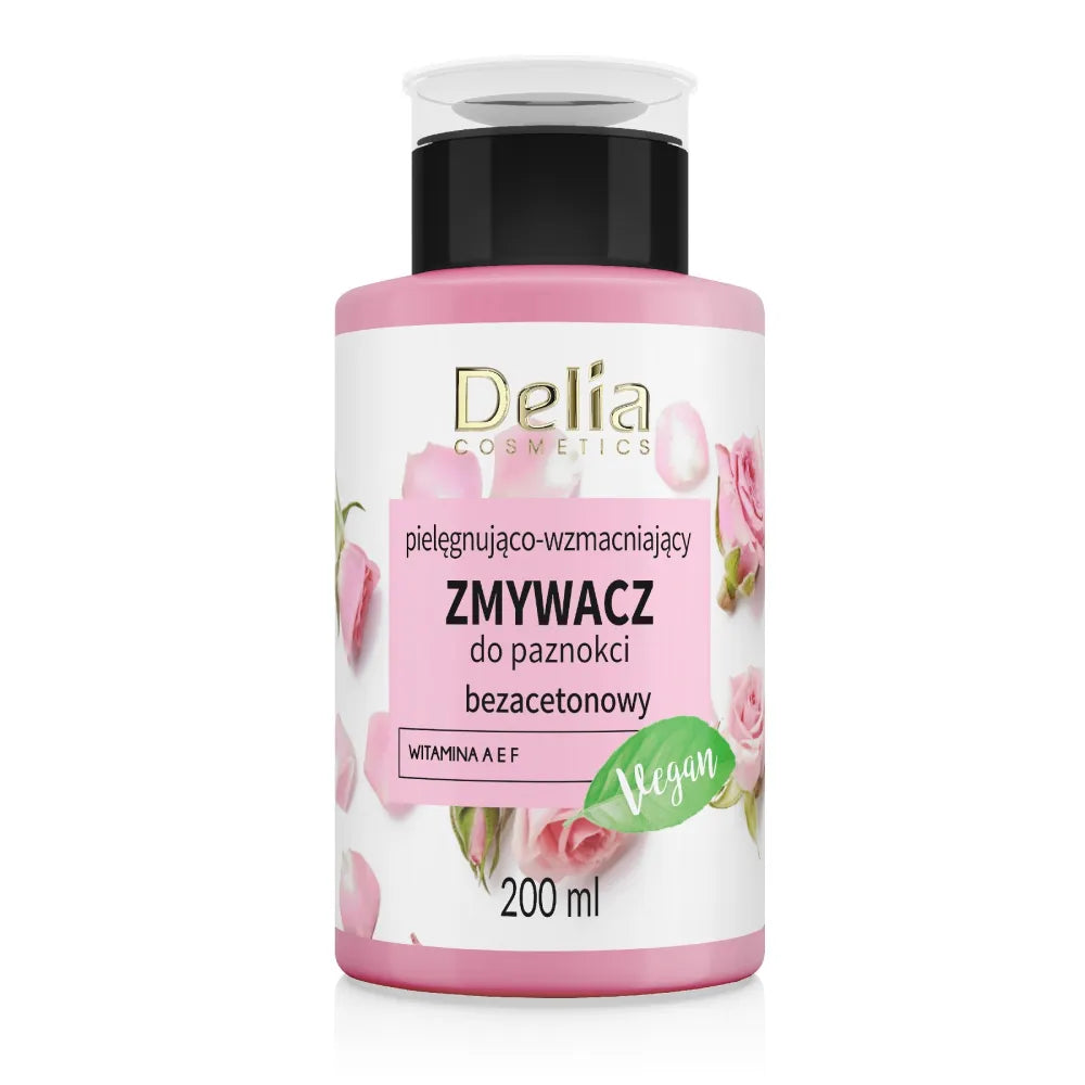 Delia Cosmetics Vege Nagų Lako Valiklis Stiprinantis Be Acetono 200ml - Kosmetika