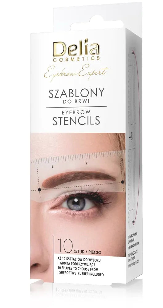 DELIA EYEBROW EXPERT - Antakiai šablonai 10vnt k12 - Kosmetika