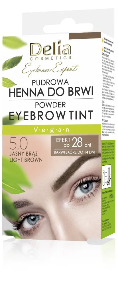 DELIA Powdered Henna for Eyebrows in Sachets 5.0 - Šviesiai ruda - Kosmetika
