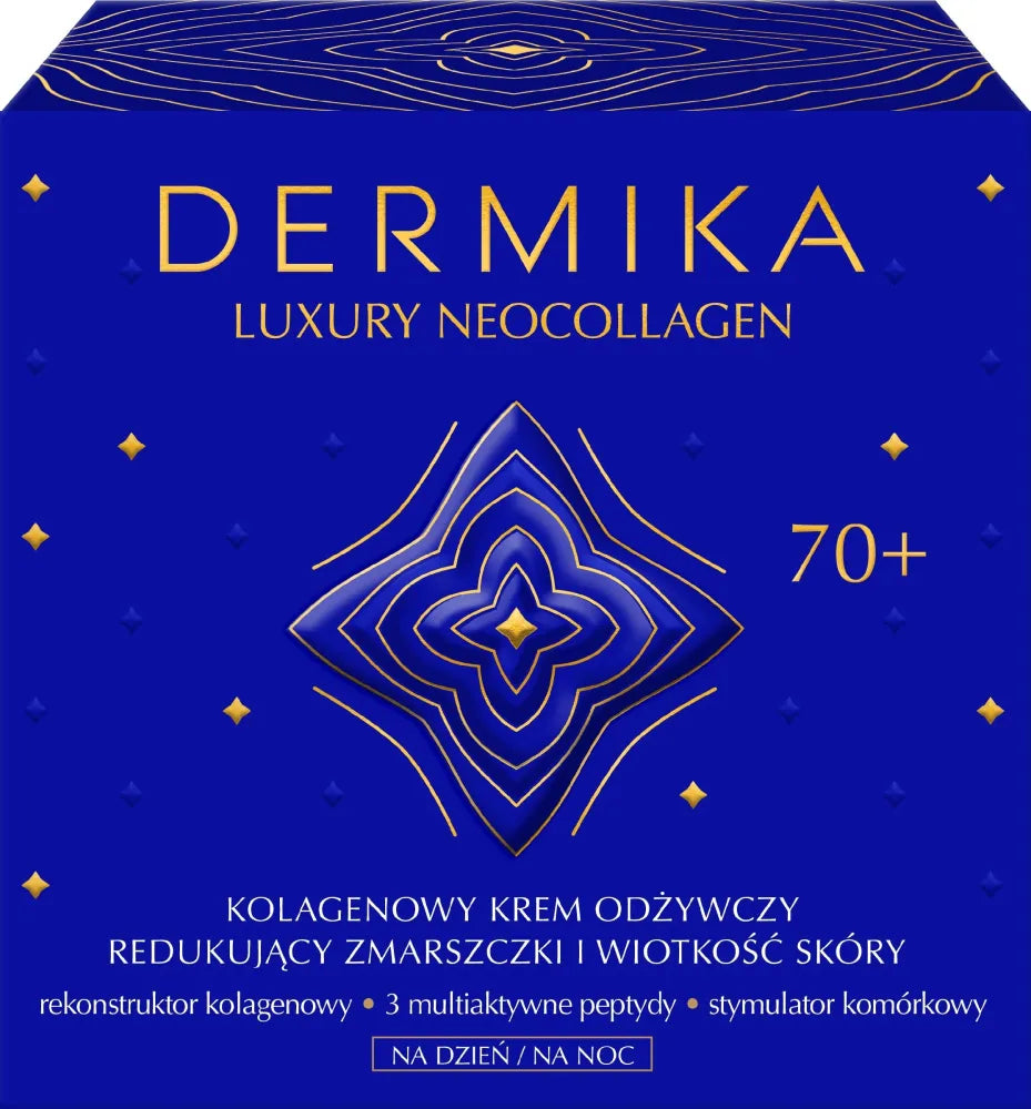 Dermika Luxury Neocollagen 70+ Kolageno Maitinamasis Kremas mažinantis raukšles ir odos suglebimą dienai nakčiai 50ml