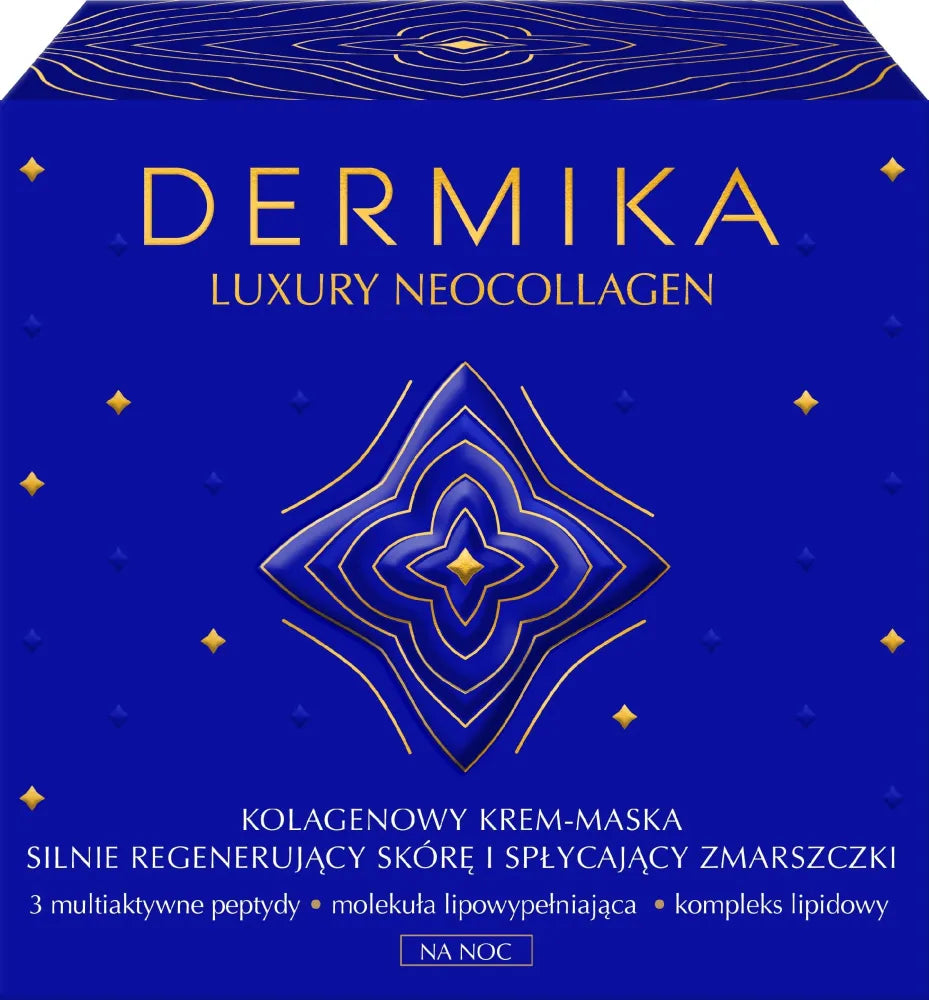 Dermika Luxury Neocollagen Collagen Cream - Stipriai regeneruojantis odą ir lyginantis raukšles per naktį 50ml