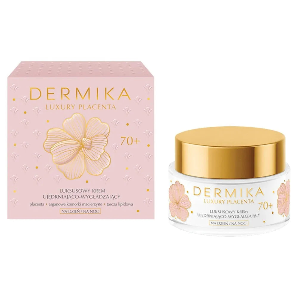 Dermika Luxury Placenta 70+ Prabangus Stangrinantis - Glotninantis Kremas Dienai ir Nakčiai 50ml - Kosmetika