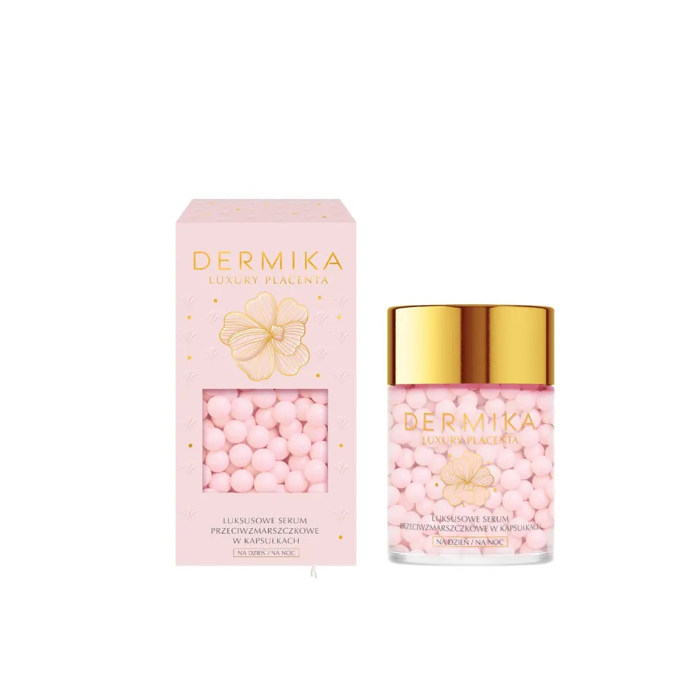 Dermika Luxury Placenta Prabangus anti-raukšlių serumas kapsulėse dienai ir nakčiai 1 vnt. - Kosmetika