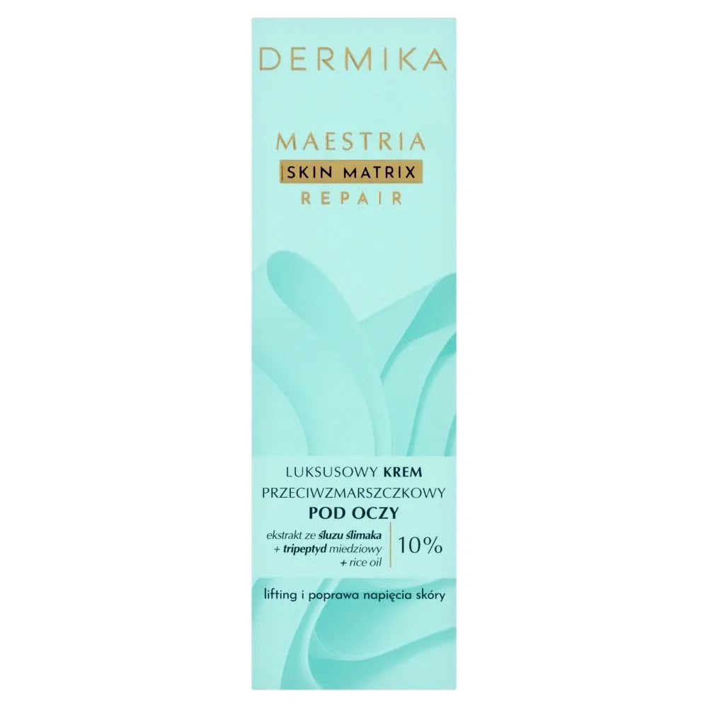DERMIKA Maestria Skin Matrix Repair Luxury Anti-Wrinkle Eye Cream with Snail Mucus Extract (10% ) 15ml - Kosmetika