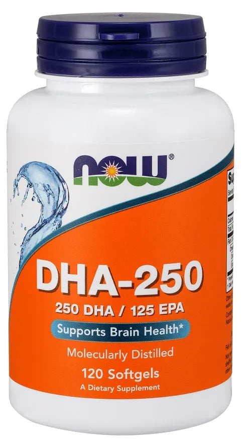 DHA-250 250 DHA / 125 EPA - 120 softgels - NOW Foods - Papildai