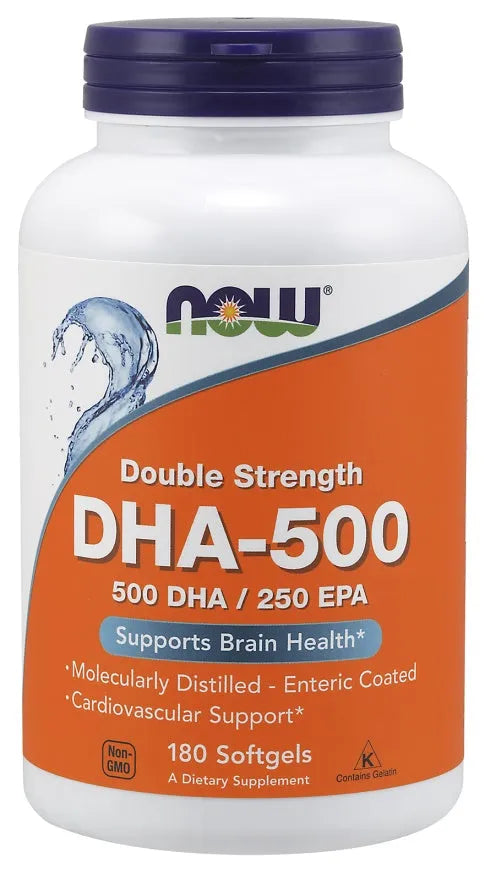 DHA-500 500 DHA / 250 EPA - 180 softgels - NOW Foods - Papildai