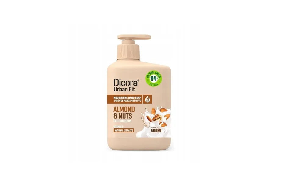 DICORA Urban Fit rankų ploviklis su migdolų ir graikinių riešutų aromatu 500 ml - Kosmetika