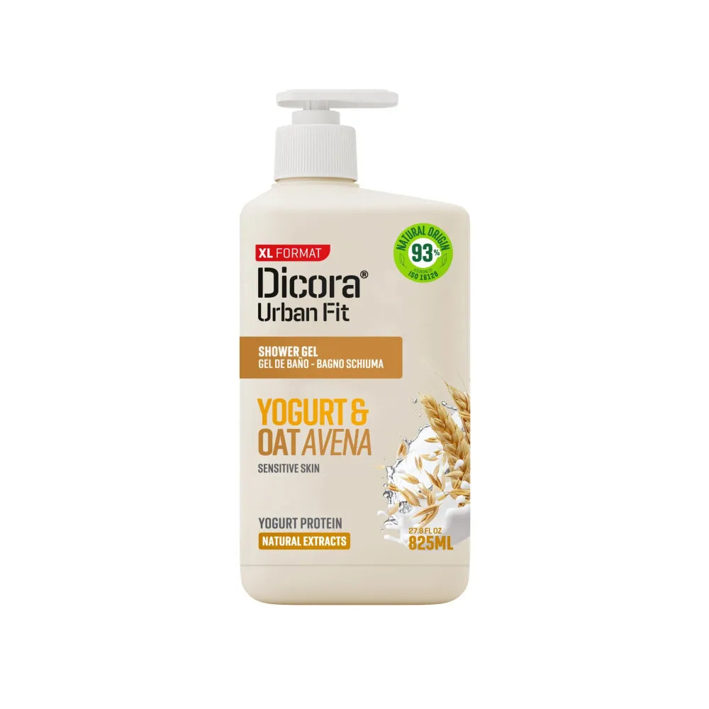 DICORA Yogurt and Oatmeal Shower Gel 825 ml - Kosmetika