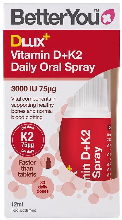 DLux+ Vitamin D + K2 Daily Oral Spray - 12 ml - BetterYou - Papildai