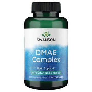 DMAE Complex - Vitamins B5 B6 - Smegenų veiklai - N100 - Swanson - Papildai