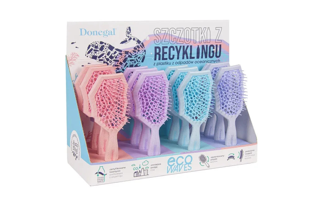 DONEGAL Eco Waves Brushes - 1 pakuotė - 12 vnt. - Kosmetika
