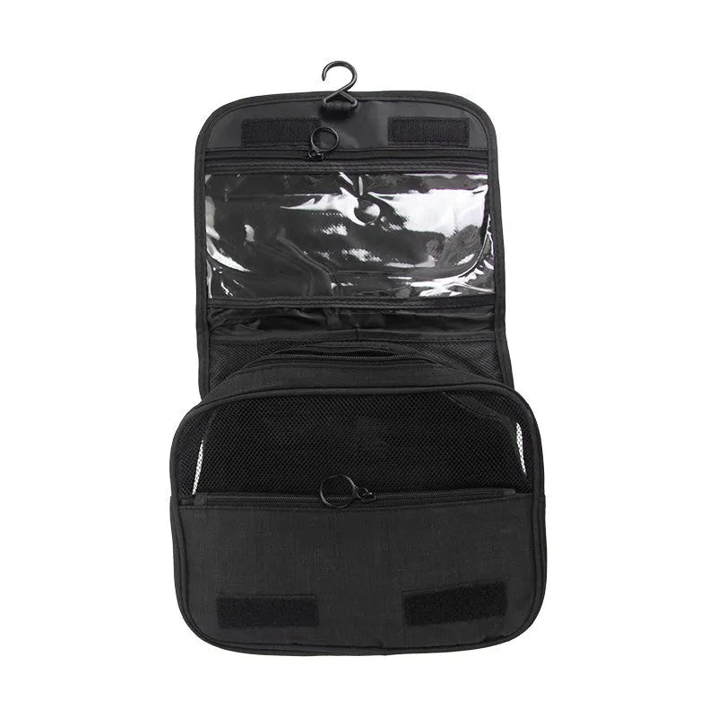 DONEGAL Folding travel cosmetic bag - organizer with transparent pocket and hook (4817) - Kosmetika