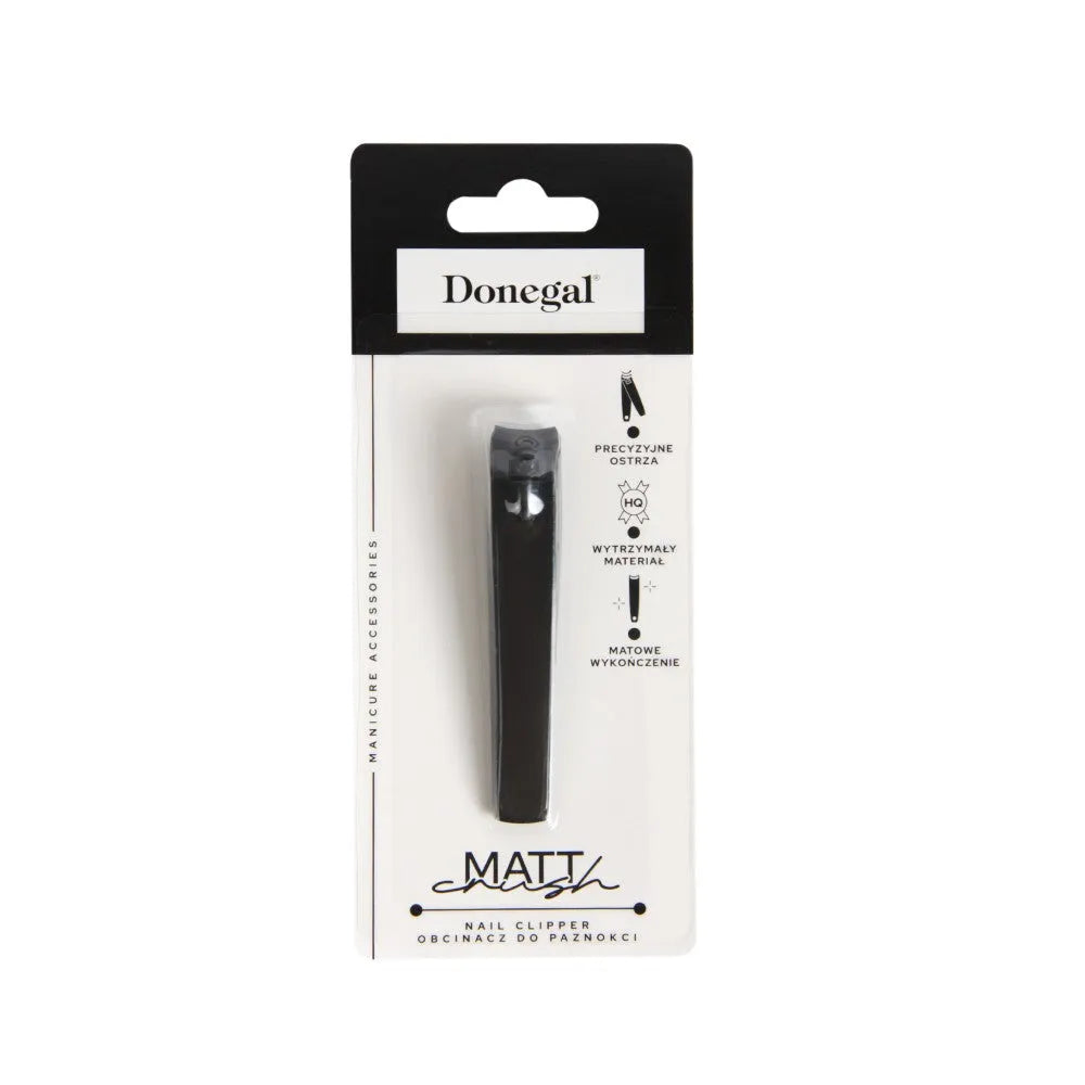 DONEGAL Mat Crush Nail Clipper - matte black (2144). - Kosmetika