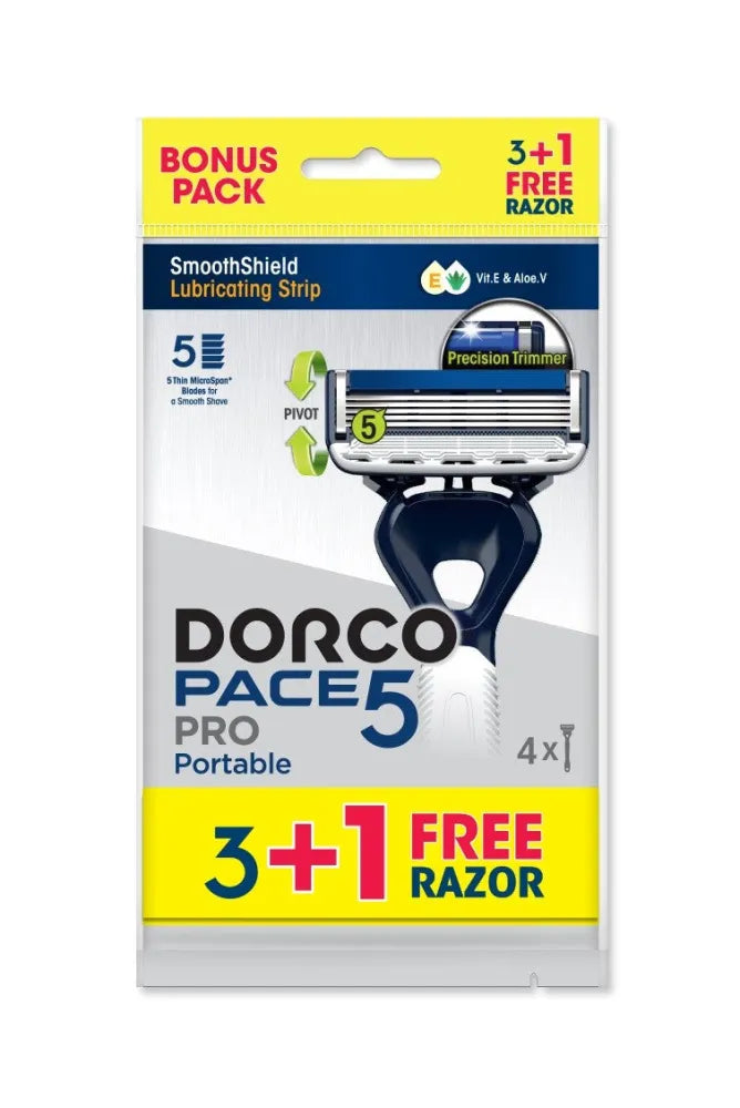 DORCO Pace 5-blade disposable shaving razor 3 + 1 - Higiena