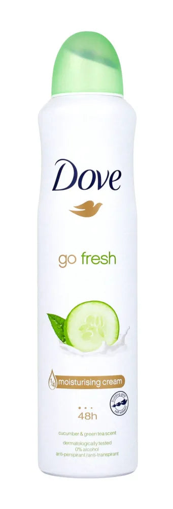 DOVE Go Fresh Cucumber & Green Tea Deodorant antiperspirant for women spray 250 ml. - Higiena