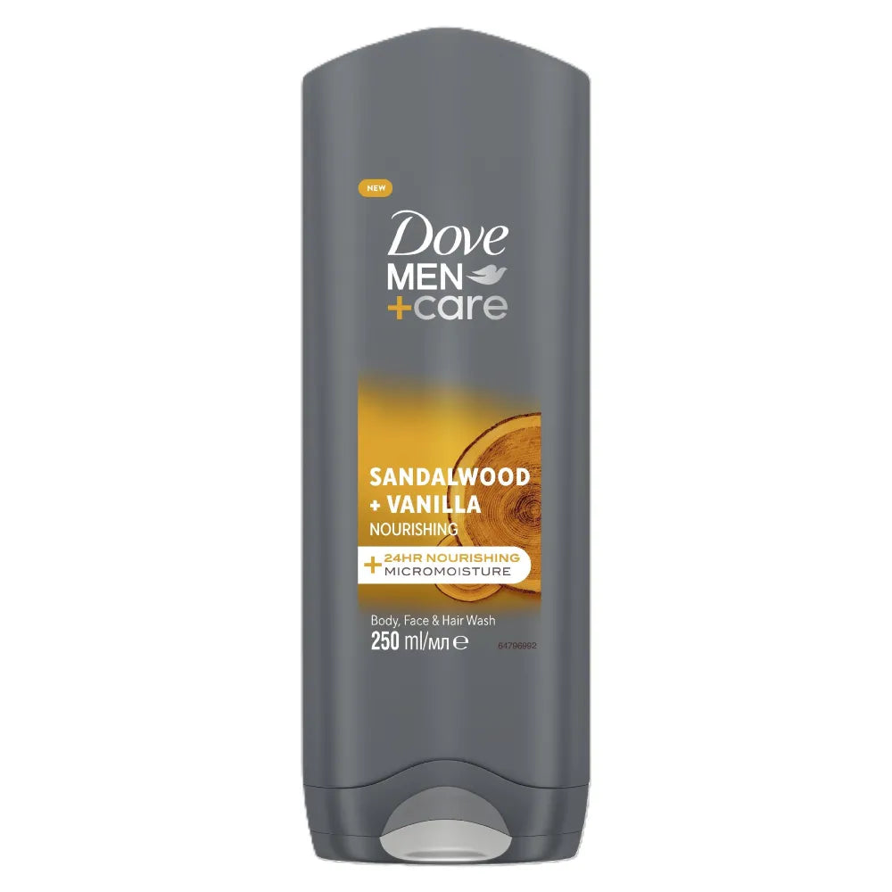 DOVE Men Care Sandalwood + Vanilla Shower Gel for 250 ml - Kosmetika