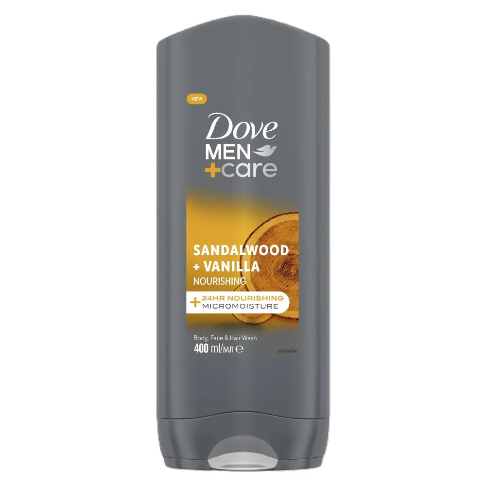 DOVE Men Care Sandalwood + Vanilla Shower Gel for 400 ml - Kosmetika