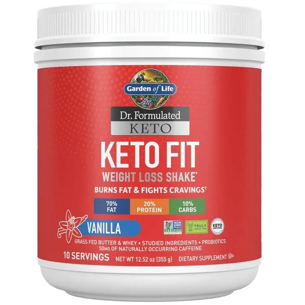 Dr. Formulated Keto Fit Vanilla - 355g - Garden of Life - Papildai