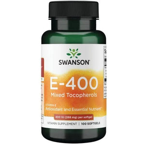 E-400 Mixed Tocopherols - 400 IU - 268 mg - N100 - Swanson - Papildai