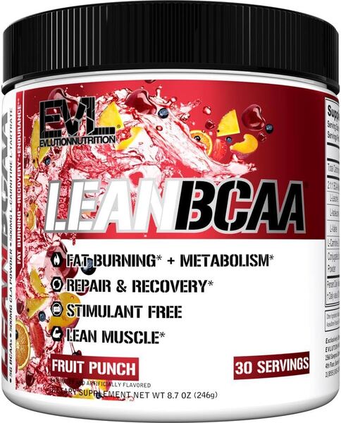 Lean BCAA, Fruit Punch - 246g - EVLution Nutrition
