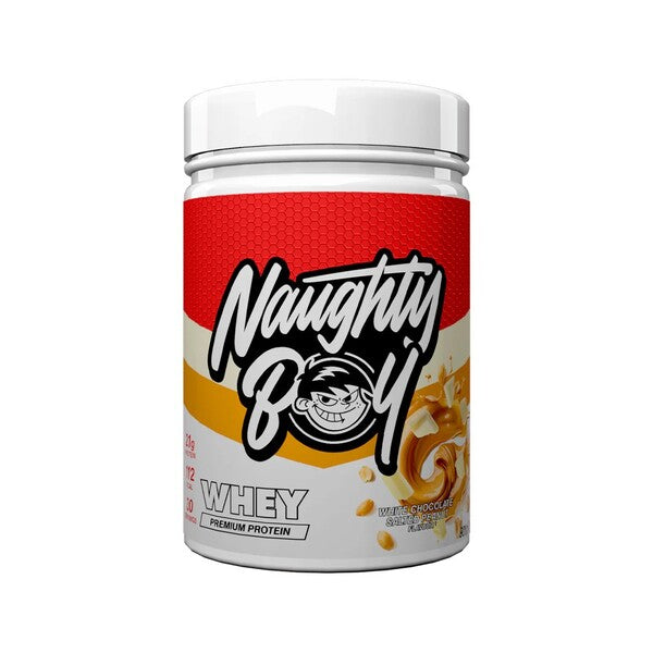 Advanced Whey, White Chocolate Salted Peanut - 900g - Naughty Boy