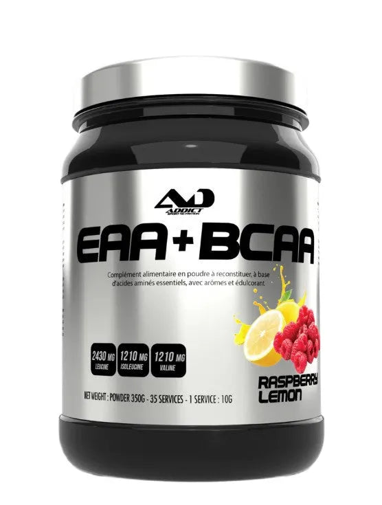 EAA + BCAA Raspberry Lemon - 350g - Addict Sport Nutrition - Sporto papildai