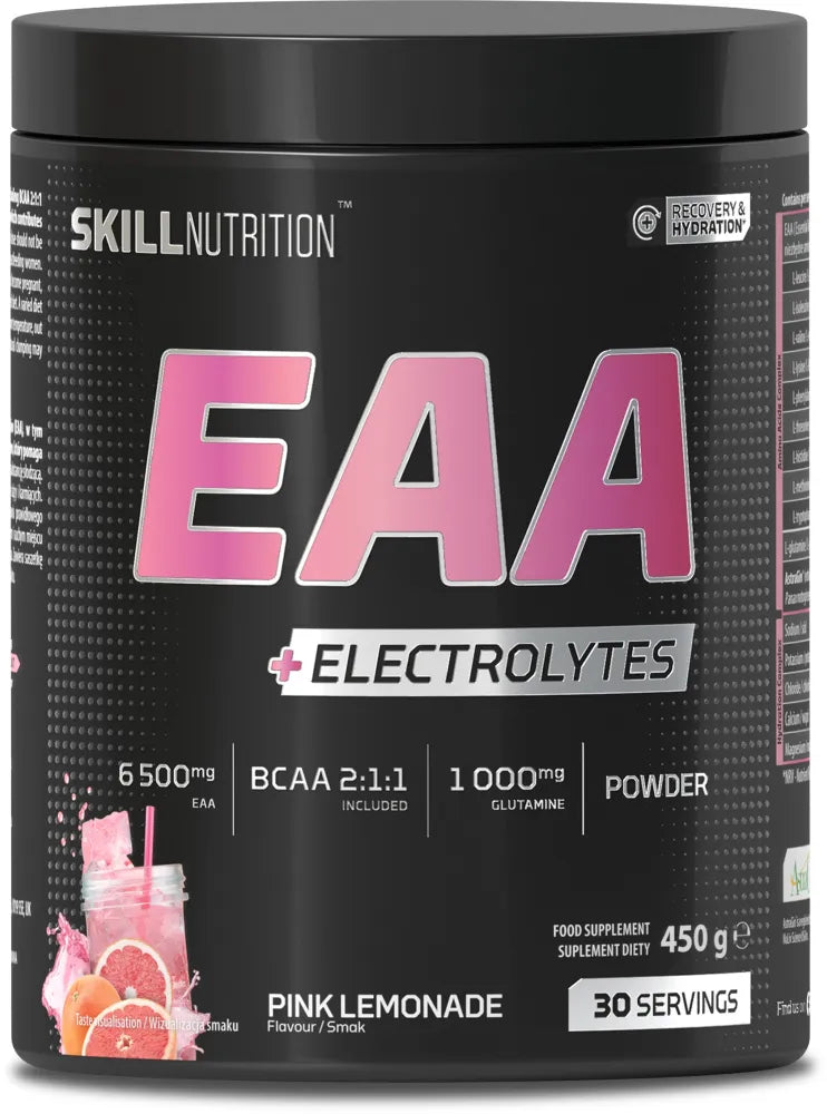 EAA + Electrolytes Pink Lemonade - 450g - Skill Nutrition - Sporto papildai