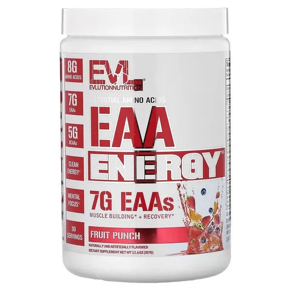 EAA Energy Fruit Punch - 357g - EVLution Nutrition - Sporto papildai