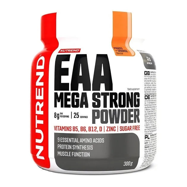 EAA Mega Strong Powder Mango + Orange - 300g - Nutrend - Sporto papildai