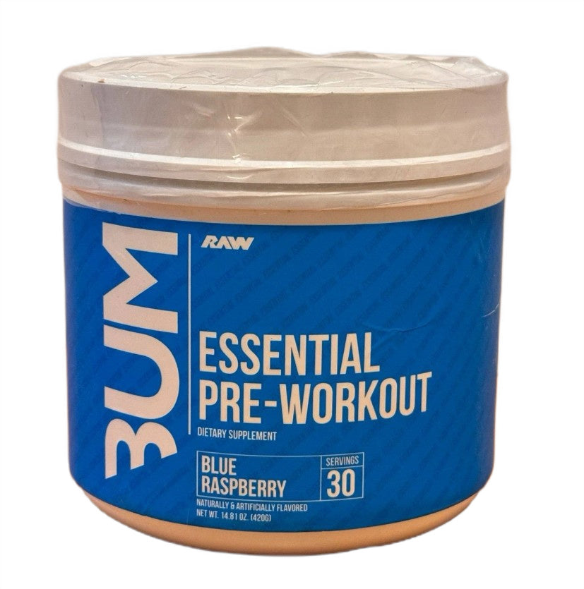 CBUM Essential Pre-Workout, Blue Raspberry - 420g - Raw Nutrition