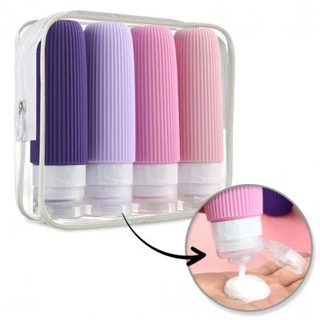 ECARLA Set of silicone containers - travel bottles 4-in-1 90 ml KS137WZ1 - Kosmetika