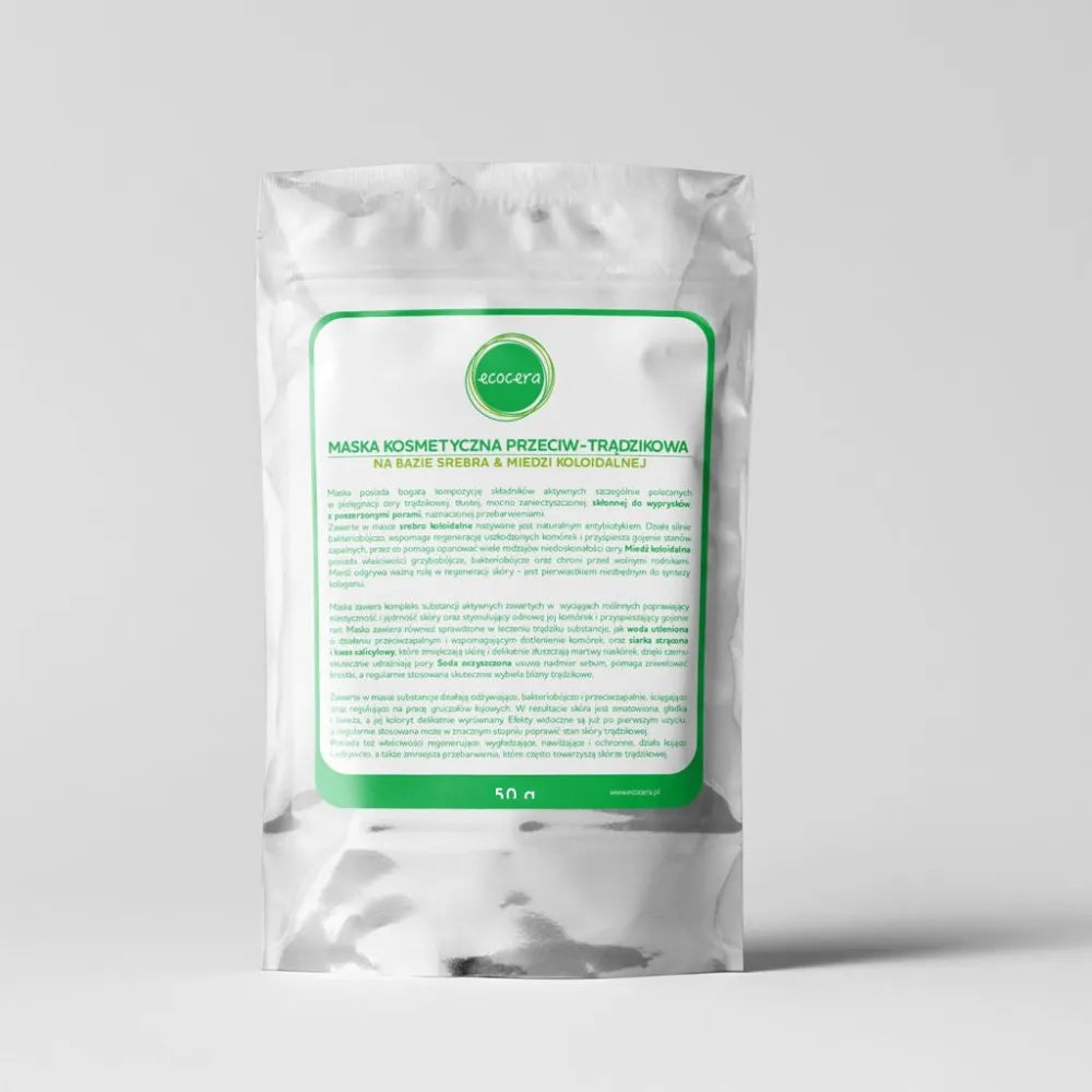 ECOCERA anti-acne kaukė sidabro ir vario 50g - Kosmetika