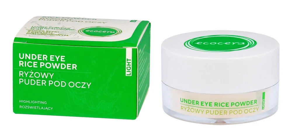ECOCERA Loose Illuminating Powder for Under Eyes - Ryžių su hialurono rūgštimi Šviesa 5g - Kosmetika