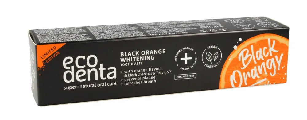 ECODENTA BLACK ORANGE Balinanti dantų pasta - Kosmetika
